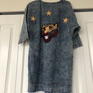 Dress with tiger image